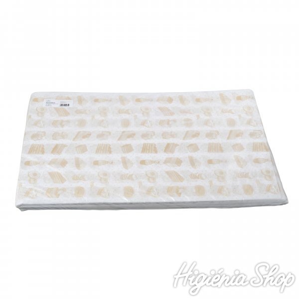 BontaBag Cukrászcsomagoló Papír arany színű sütemény mintával - 75x62 cm / 10 kg