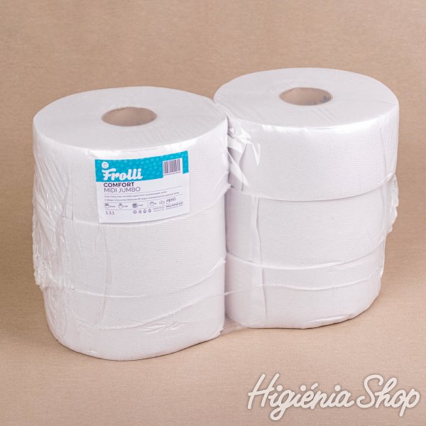 WC Papír Frolli Comfort Midi Jumbo - 2 rétegű - 6 tekercs