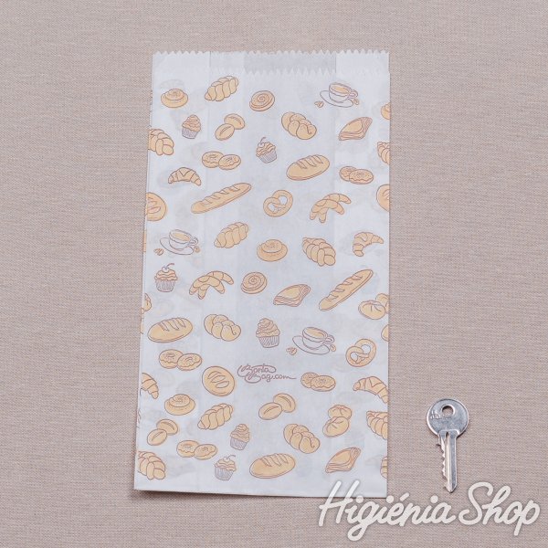 1 kg-os fehér sütőipari papírzacskó péksüti mintával - 2000 db